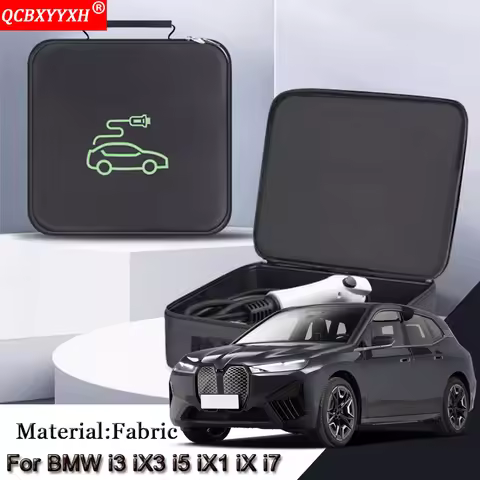 EV Car Charging Cable Storage Carry Bag For BMW i3 iX3 i5 iX1 iX i7 Charger Plugs Sockets Waterproof