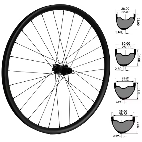 29er MTB Carbon Wheelset XC Ultralight 1200g AM DH 27 30 33 35 36 40mm Width Hookless E-Bike Wheels