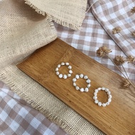 [SG Local Seller] Ariel Baroque Rings | Pearl Stainless Steel Gold Silver Cute Minimalist Beaded Ele