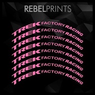 TREK Factory Racing (8 pcs) Wheel Rim Stickers for Mountain Bike/Road Bike