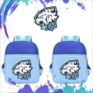 MJB Children's Bag Evos Team Esport Indonesia Kindergarten School Backpack for Boys and Girls Fashio