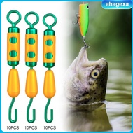 [Ahagexa] 10Pcs Fishing Barrel Swivels Accessories Portable Essential Snap Swivels