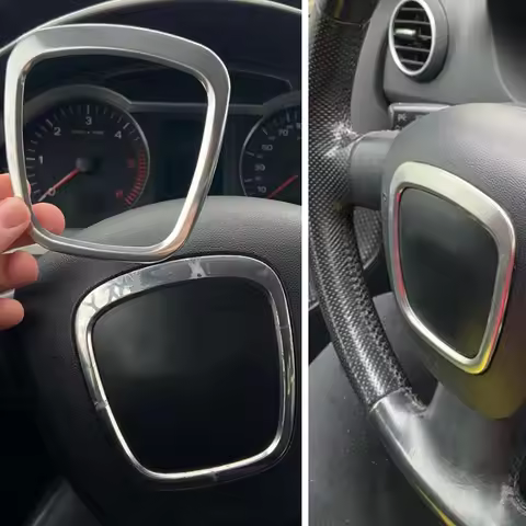 Car Styling Steering Wheel Center Badge Decoration Cover For Audi A3 8P A4 B7 A5 A6 C6 A7 A8 Q5 Q7 S
