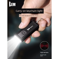 lampu suluh lampu suluh kepala LEM Mini Flashlight Small Portable Strong Light Rechargeable Alarm Fl