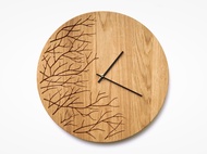[FudFudAR] ฝุด-ฝุด-อะ นาฬิกาไม้แท้ แบบที่ 8 I นาฬิกาแขวนผนัง เข็มสีดำ เดินเงียบ นาฬิกาไม้สน ไม้สนนอก wooden wall clock มินิมอล Minimal นาฬิกามินิมอล