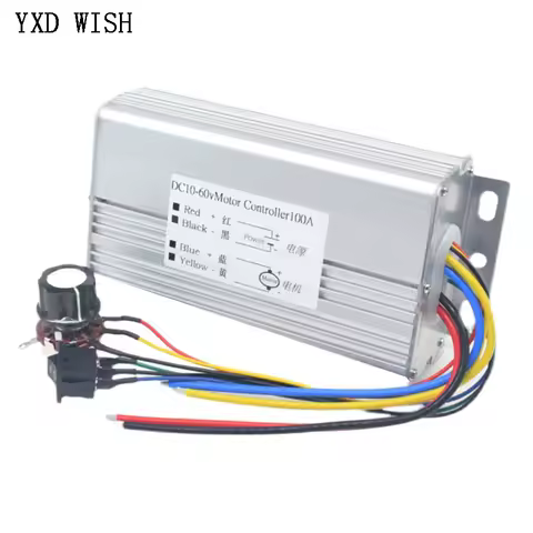 DC 10V-60V DC Motor Speed Controller 100A Reversible PWM Control Forward Reverse Switch 12V 24V 36V 