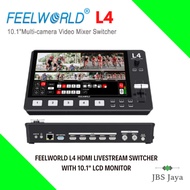 FeelWorld L4 HDMI Livestream Switcher with 10.1" LCD Monitor