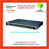 HP ARUBA J9772A: ARUBA 2530 48G POE+ 48 PORT 10/100/1000 MBPS C/W 4XSFP SWITCH