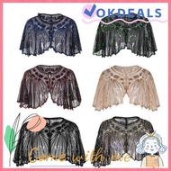 OKDEAL Sequins Shawl Wraps, Evening Dress Accessories Party Vintage, Elegant Ladies Flapper Cover Up