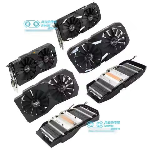 New Radiator Cooler for STRIX GTX1050Ti RX470 RX570 RX580 DUAL Video Card