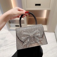 Moonlit EveBag Women's Sparkling พลอยเทียม Evening Clutch Bag Bowknot & พลอยเทียม Design, Party Prom