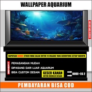 Jumbo size 3d rear aquarium background wallpaper sticker large/ hd image coral theme EG2