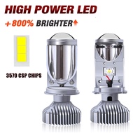 AUTO 2PCS H4 Bi Mini LED Projector Lens H4 LED Mini Projector Lens Hi/Lo Beam Canbus No Error Fog La
