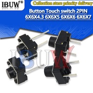100PCS Button Touch switch button DIP 2pin Light touch switch DIP2 Touch High quality 6X6X4.3 6X6X5 