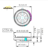 Headphone Speaker 10mm Speaker DIY Headphone Speaker Composite Membrane Speaker