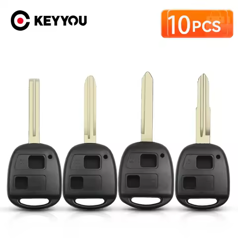 KEYYOU 10Pcs 2/3BNT Car Key Shell For Toyota Camry Rav4 Corolla Prado Yaris Tarago Cruiser Land For 