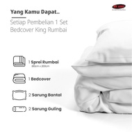 Bedcover Set 180x200 My Love Rumbai / Satu Set Bed Cover My Love 180x200 Tinggi 30 cm / Bad Cover My