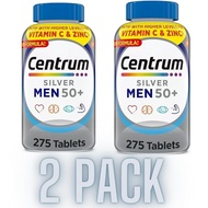 Generic Centrum Silver Multivitamins for Men Over 50, Multimineral Supplement (275 ct.) (Pack of 2 I