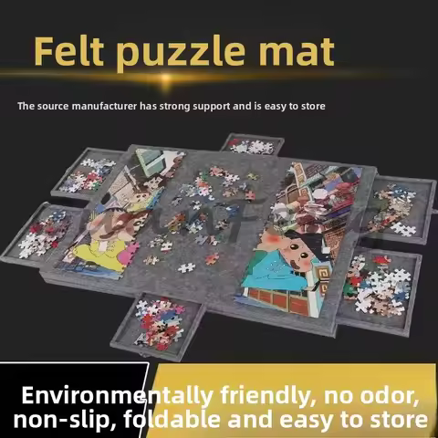 Puzzle Table with Stand Cover 6 Drawers Portable Puzzle Sorting Board Puzzle Board Table Decorative 