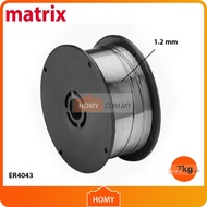 Matrix ER4043 Aluminium MIG Welding Wire 1.2mm – 7kg Spool