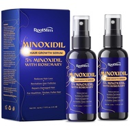 5% Minoxidil Hair Growth for Men and Women: 2-Pack Extra Strength Minoxidil Hair Loss Treatment Seru
