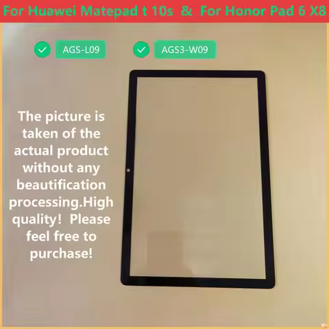 AAA For Huawei MatePad T 10s Honor Pad 6 X8 10.1 AGS3-W09 AGS3-L09 Touch Screen Panel Tablet Front O