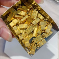 Women man 916 Mini Gold Bar Pendant Charms Pendant Gold 916 Bar