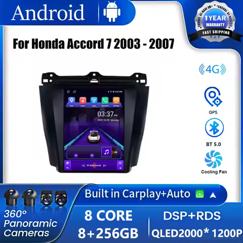 9.7 '' Android 16 For Honda Accord 7 2003 - 2007 Car Video Player Navigation Multimedia Automotiva W