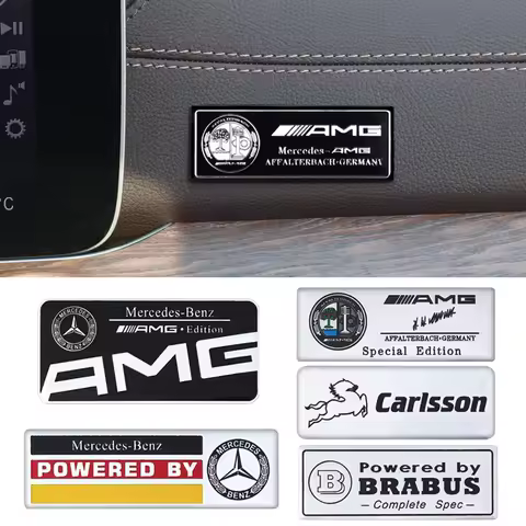 Car Body Tail Trunk Auto Emblem Sticker For Mercedes Benz AMG W204 W206 GLC CLA GLK W205 W203 Interi