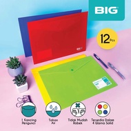 BIG Map Plastik kancing 1 Pastel Name Tag/ Map Dokumen Kancing 1 Pastel F4 Horisontal Name Tag MF-88