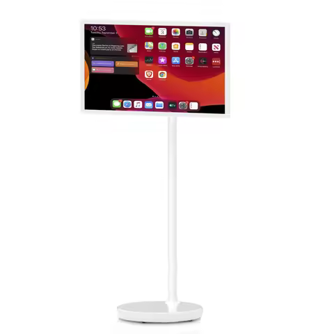 32-Inch Smart TV Portable Display with on Wheels Rotatable Touch Screen Built-In Battery Movable Wir