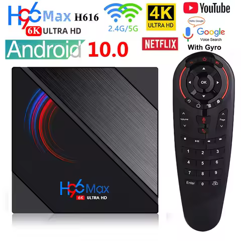 KimTin 6K 3D Android 10.0 BT4.0 TV Box fast WiFi 2.4G&5.8G 4G Rom 32G 64G Voice Assistant Set Top Bo