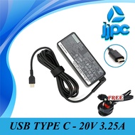 Lenovo 20V 3.25A (USB TYPE-C) For ThinkPad E480 E485 E580 E585 E490 E490s E590 Series Laptop