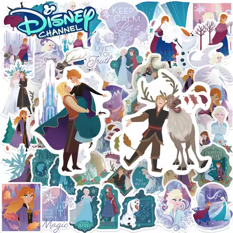Disney 50pcs Frozen 3 stickers diary laptop luggage skateboard cartoon stickers fun classic gift dec