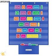 IRTJIFSSP Classroom Pocket Chart, Large Durable Standards Pocket Chart, Educational Class Schedule C