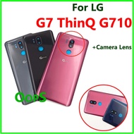 Back Housing For LG G7 G7+ ThinQ G710 Back Door Battery Cover Housing With Camera Lens Adhesive Replacement Repair Parts