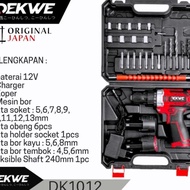 READY !! MAKTEC BOR Cordless GARANSI RESMI 3THN DK1012 drill set 3/8" (10mm) 12V Lithium 2 baterai 3