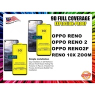 Oppo Reno 7 5 5f 6 6z/ Reno 10x ZOOM 6.4/6.6-inch / Reno 2 / Reno 2F Premium 9D Curve Full Screen Cover Tempered Glass