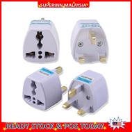 SUPERINN Universal 3 Pin Plug Adaptor 2 Pin US EU Multi Pin To UK International Adapter