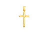 Nathalias NY จี้กางเขนทองคำ 14k ขัดเงาเรียบหรู High Polish Cross Pendant 0.5 gram(s) พร้อมส่ง