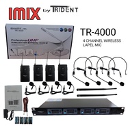 IMIX 4 channel UHF lapel wireless mic TR-4000