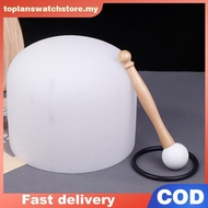 toplan Crystal Quartz Singing Bowl 8 Inch 432Hz Yoga Meditation Sound Bowls Tibetan Crystal Bowl Sou