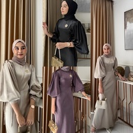 BISA COD GAMIS JEJE ATASAN WANITA TALI SERUT DRESS SATIN SILK GAMIS TERBARU SERAGAM BRIDESMAID DRESS