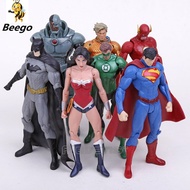7pcs/set Avenger Super Hero Action Figure Marvel Figurine Super Man Batman Flash Wonder Woman DIY An