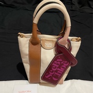 See By Chloe帆布拼接皮革手提側背包