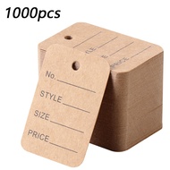 1000Pcs Hang Tag Baju Custom Hangtag Baju Jilbab Celana Tag Label Baju Kraft Label Harga Pakaian Pri