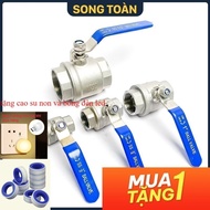 Van Bi Inox Tay Gạt Van Bi Tay Gạt Inox 90 độ SUS 201 s50