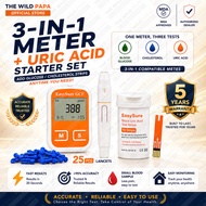 EASYSURE GCU 3-in-1 Blood Uric Acid Test Meter -5 Years Warranty& MDA Approved