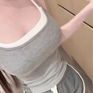 YIFAFA Camisoles For Women Sleeveless Tops With Chest Pads Camisole Vest For Women Fake Two-piece De