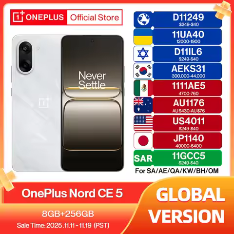 OnePlus Nord CE 5 Global Version Smartphone 7100mAh Battery MediaTek Dimensity 8350 Apex 50MP Sony L